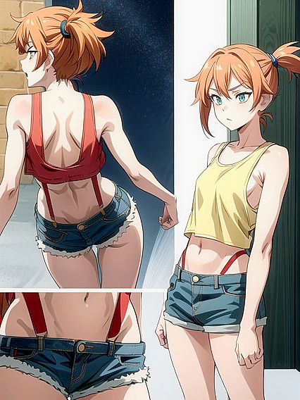 Mona Megistus from Genshin Impact and Misty from Pokémon in Steamy Hentai AI Image