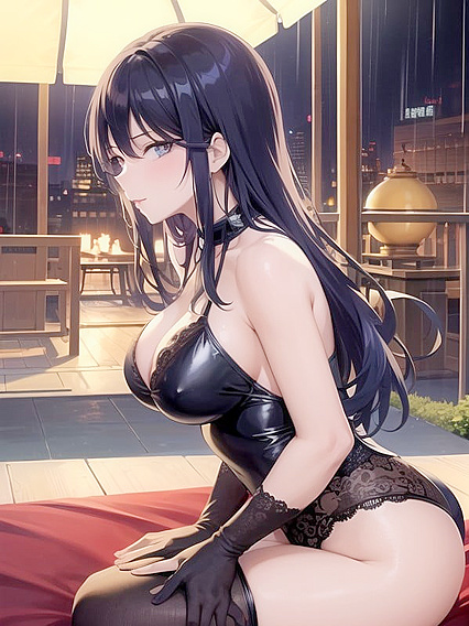 Happy Blowjob Session with a Seductive Partner in Hentai Hentai AI Image