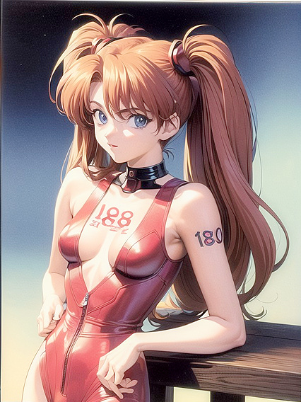 Asuka Channels 90s Anime Vibes in Steamy Hentai AI Image