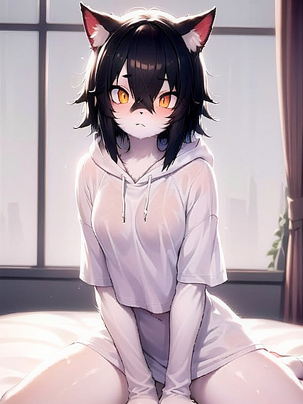 Skinny Girl 18+ with Small Ass Enjoying Intense Nights in Hentai AI Image