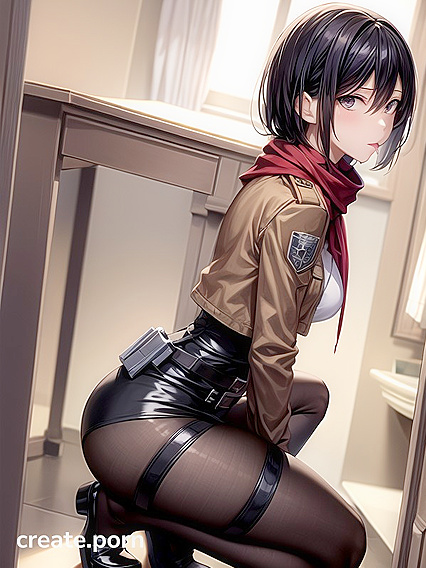 Ultra-Detailed Bathroom Fun with a Perfectly Rounded Ass in Anime Hentai AI Image