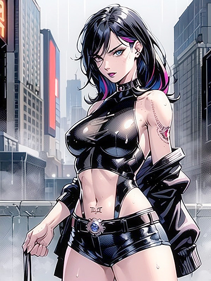 Freckled Beauty with a Big Booty Teases in a Steamy Hentai AI Image