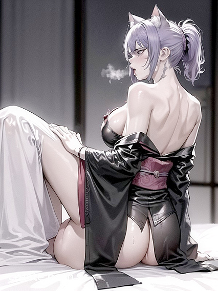 Huge Breasts and Intense Ahegao Faces in Steamy Hentai AI Image