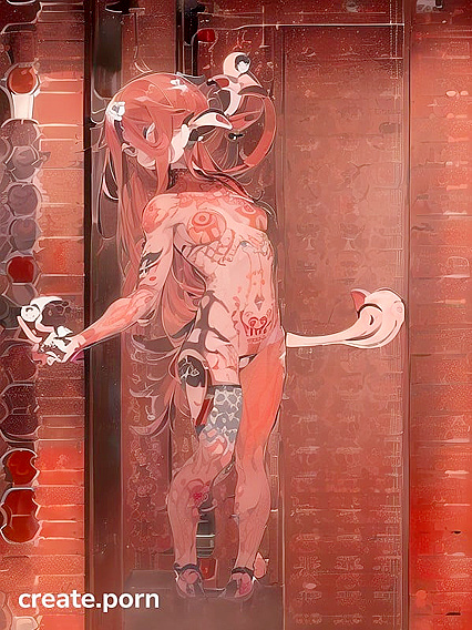 Complex Tattoo Art Meets Intense Anal Pleasure in Seductive Hentai AI Image