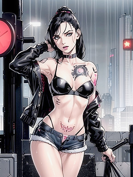 Horny Hentai Adventures in a Futuristic Comic Cyberpunk City