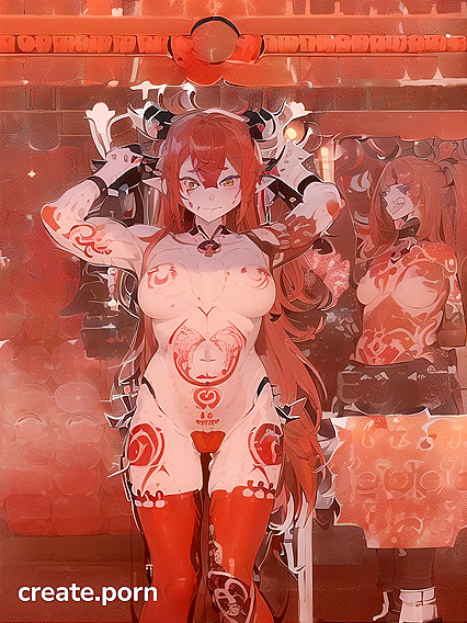 Beautifully Inked Animal Girl 18+s in Full Body Tattoos for Hot Hentai AI Image