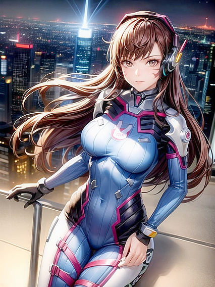 D’Va Strikes a Sexy Pose with Hands on Hips in Mind-Blowing Hentai AI Image