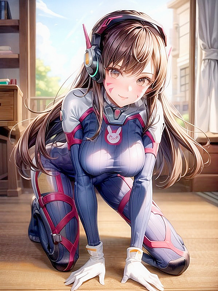 Ultra-Detailed D’Va Goes Nude in Seductive Hentai AI Image