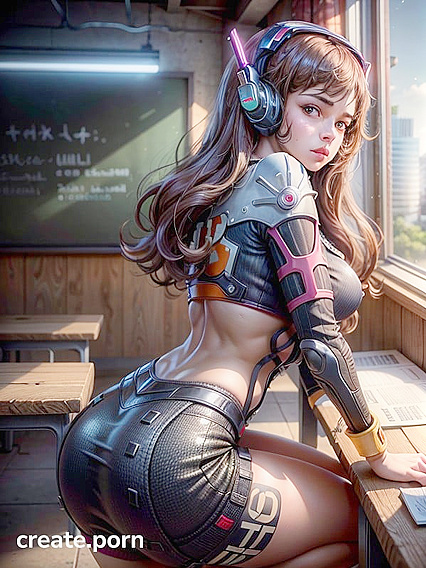 Horny Chick Shows Her Ass in a Sexy Mini Skirt for Steamy Hentai AI Image