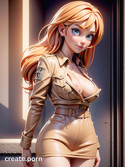 Huge Ass and Tiny 18+ Waist in 3D Cartoon Hentai AI Image