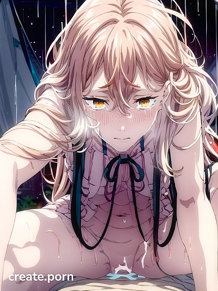 Naked Girl 18+ with Hands on Hips Cries Intensely in Erotic Hentai AI Image