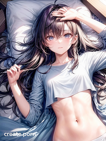 Light Blue Haired Beauty Enjoying Ultra-Detailed Top-Down Hentai Pleasure