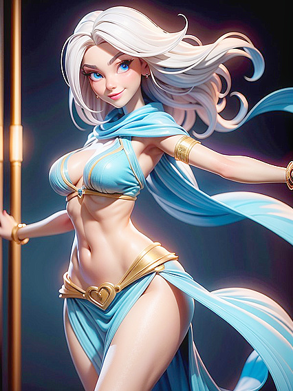 Sensual Scandinavian Belly Dancer Enjoys Passionate Hentai Fun Despite Small Breasts