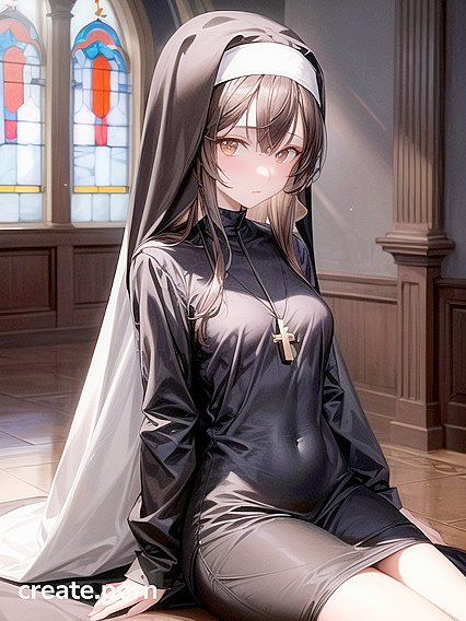 Church Seduction - Large Breasted Beauty Enjoys Intense Hentai Pleasure While Seated