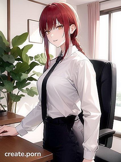 Makima Dressed in Office Attire for Seductive Hentai Pleasure
