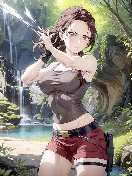 Breathtaking Busty Viewership in Dynamic Action Pose Hentai AI Seduction