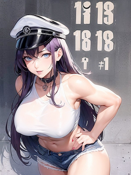 Poison from Street Fighter Seduces in Intense Manga Panel Hentai AI Image