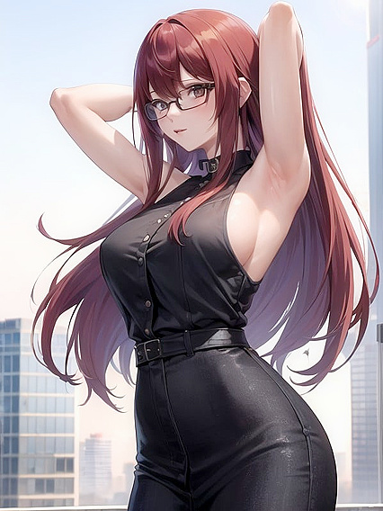 Sumire Yoshizawa Stretches Her Arms High on the Rooftop for Intense Hentai Pleasure