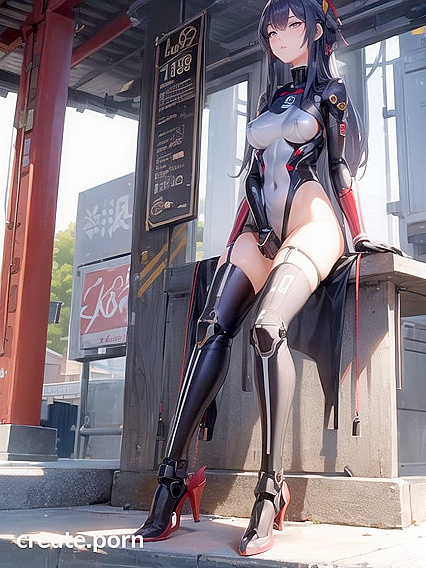 Mechanical Limbs and Cybernetic Pleasure in  Hentai AI Image