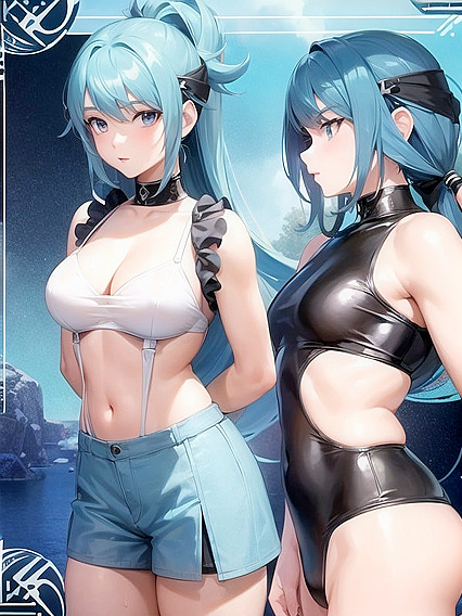 Aqua from Pokémon Seduces inMind-Blowing Hentai AI Image