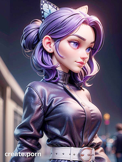 Kochou Shinobu in Front View - A 3D Cartoon Hentai Fantasy Come Alive