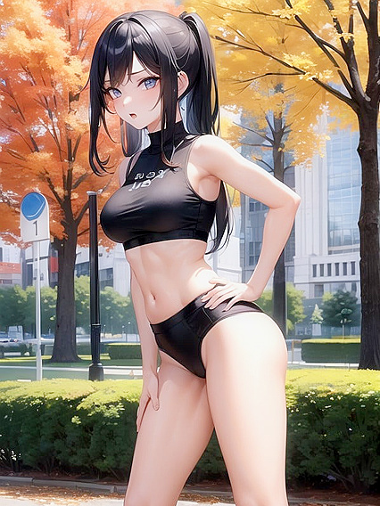 Sexy Seduction in Tight Workout Gear - A Naughty Hentai Fantasy