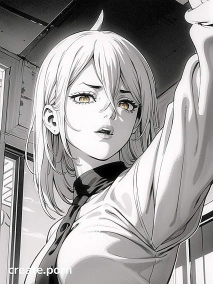Wink and Power - A Captivating Black and White Manga Hentai Experience