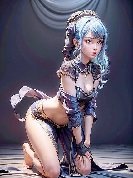 Horny Belly Dancer Seduces in Steamy Hentai AI Image