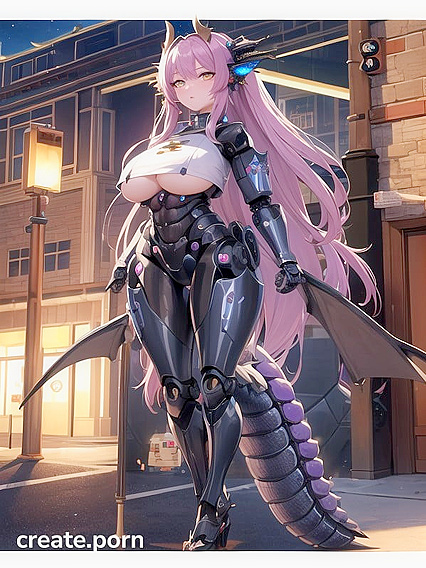 Perfectly Rounded Breasts and Smooth Facial Features in Seductive Hentai AI Image