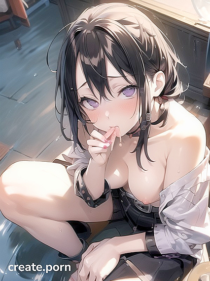 Purple-Haired Beauty Cums Hard in Hentai Bliss