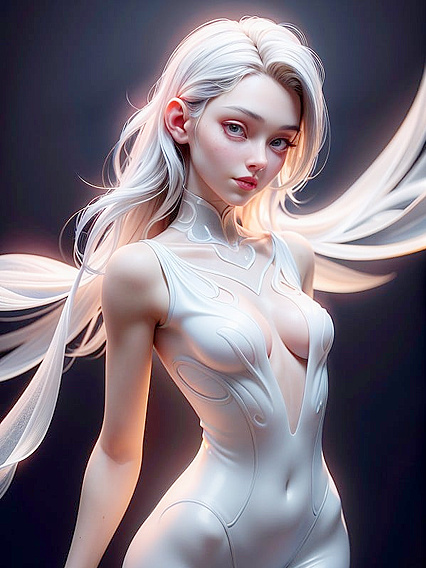 Ghost Girl 18+ in Stunning 3D Front View for Mesmerizing Hentai Pleasure