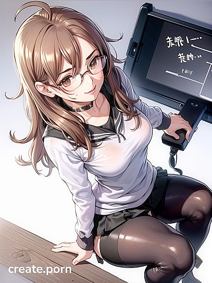 Cute Long-Haired BBW Enjoys Steamy Hentai AI Image