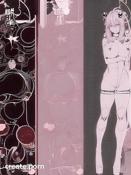 Naked Heroine Reaches Ecstasy in Simple Comic Hentai AI Image