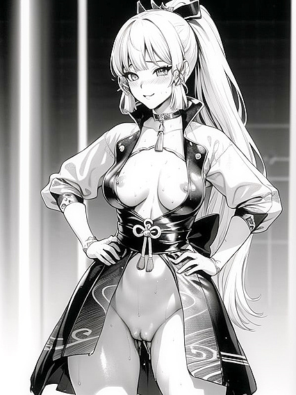 Black & White Hentai Fantasy - Hands-On Hips  Action