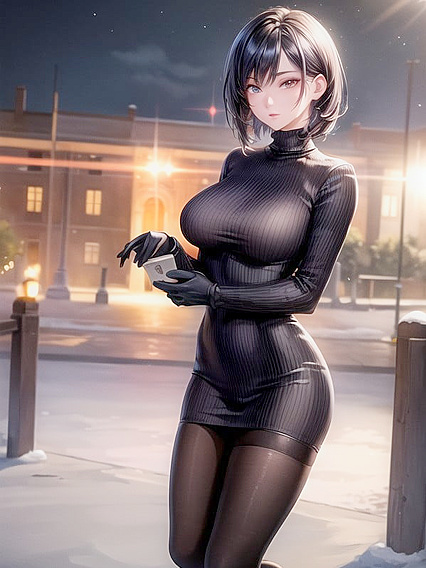 Ada Wong with Bobcut and Black Hair in Seductive Hentai AI Image