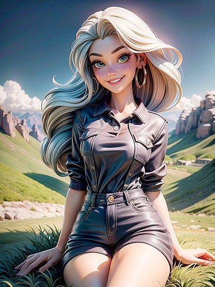 Meadow Wears Cute Cotton Shorts for Blissful Hentai Pleasure