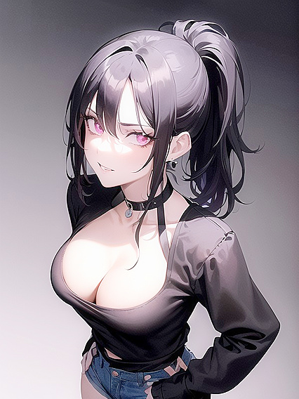 Huge Breasts and Long Sleeves in Intense Hentai AI Image