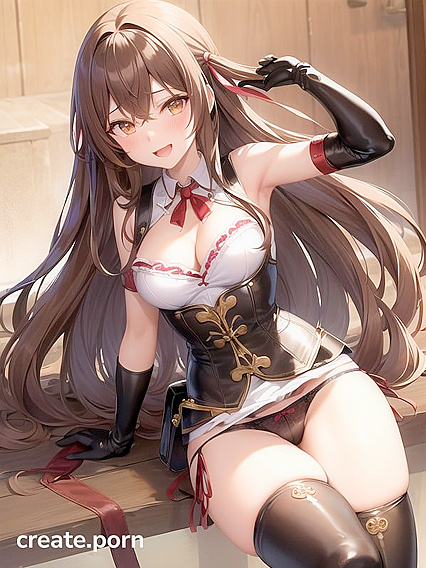 Seductive Bolero Windbreaker and Ribbons Enhance Busty hentai Pleasures