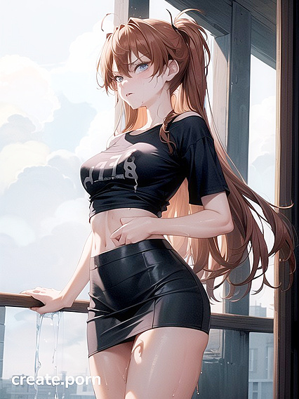Asuka's Explosive 18th Birthday Cumshots in Seductive Hentai AI Image