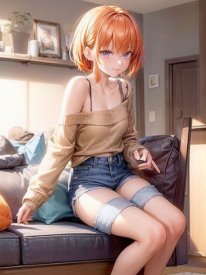 Ginger Seductress Teases Bare Feet in Living Room Hentai Fantasy