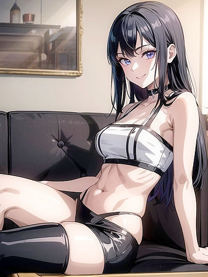 Happy Hentai Fun with Crop Tops and Seductive Sit Downs