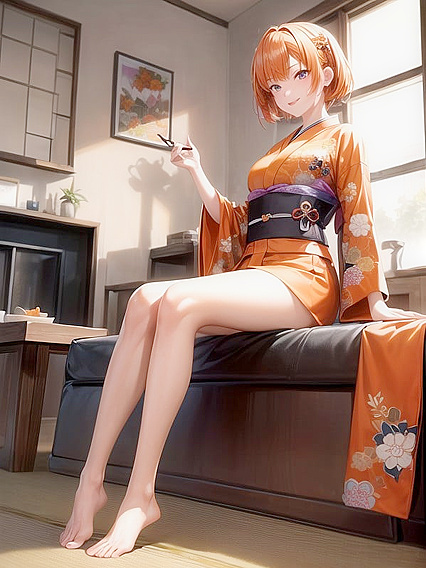 Kimono Clad Beauty Enjoys Ultra-Detailed Happy Hentai Moments