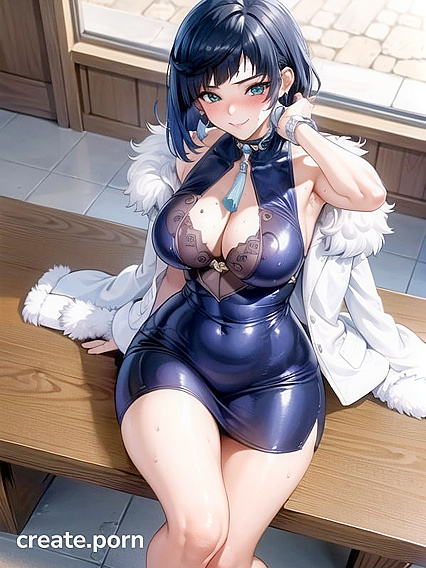 Sweaty Thick-Thighed Girl 18+s in Vibrant Manga Color for Steamy Hentai AI Image