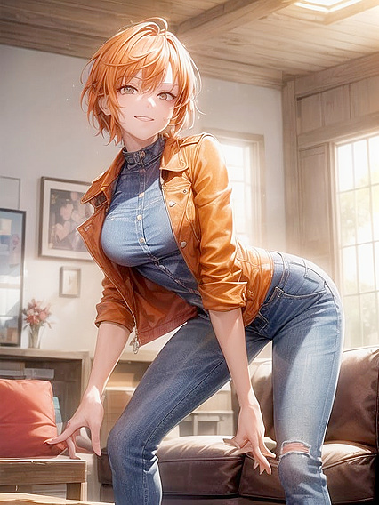 Happy Ginger Leans In for Intense hentai Pleasure