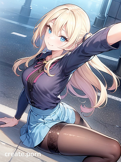 Crossed Arms and Seductive Selfies in Busty Blouse Hentai Pleasure