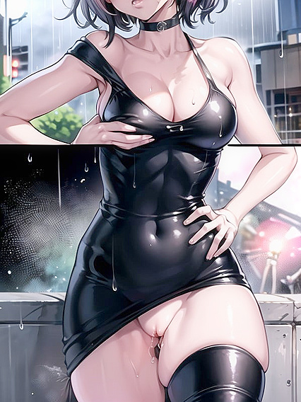 Raining Shock with Mesmerizing Pink-Eyed Pleasure in Hentai AI Porn
