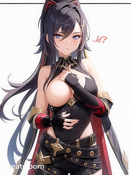 Dehya from Genshin Impact Gets Hands-On in Busty Hentai AI Image