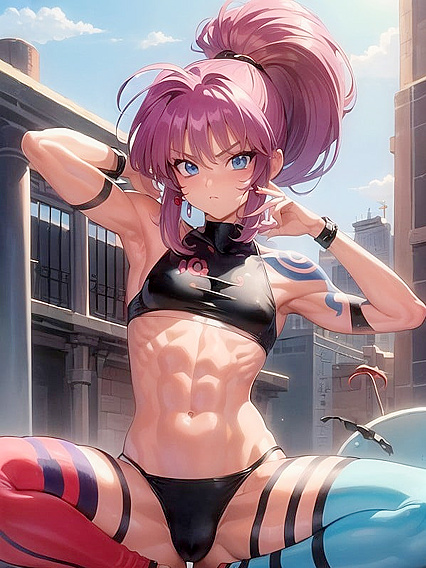 Muscular Barbarian Flexes His Biceps in Intense Hentai AI Image
