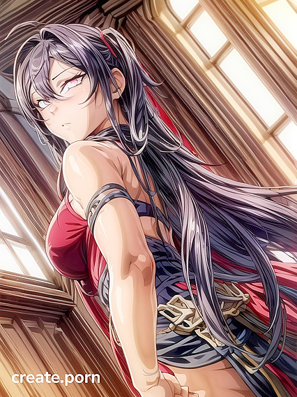 Detailed Front View - Hands Gripping Boobs in Intense Hentai AI Image
