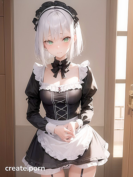 Lifted Skirt in the Kitchen - Embarrassing Moments Turn into Hot Hentai AI Image